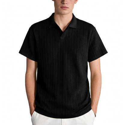 🔥Clearance sale, limited stock🔥Men'S Casual Loose-Fitting Knitted Drop-Shoulder Collar Polo Shirt