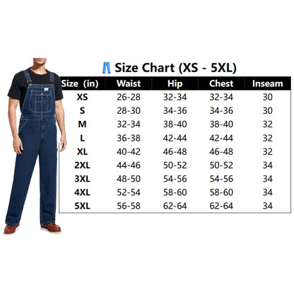 Men's Vintage Denim Bib Overalls
