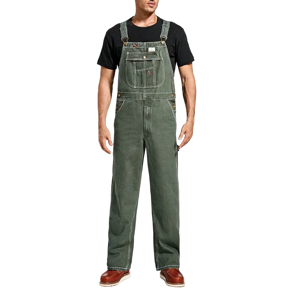 Men's Vintage Denim Bib Overalls