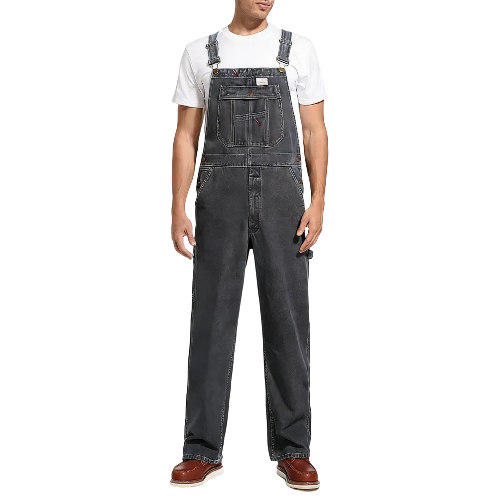 Men's Vintage Denim Bib Overalls