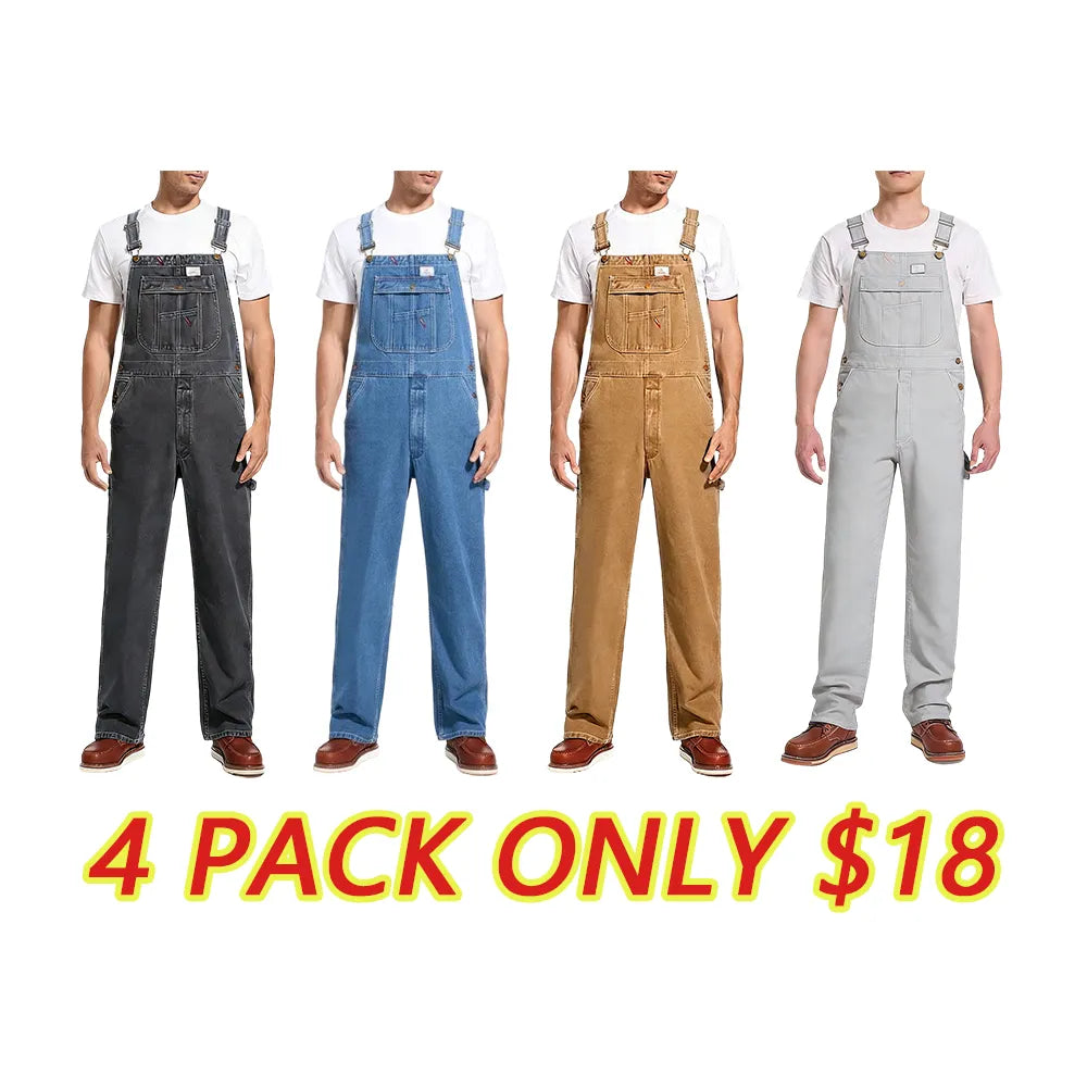 Men's Vintage Denim Bib Overalls