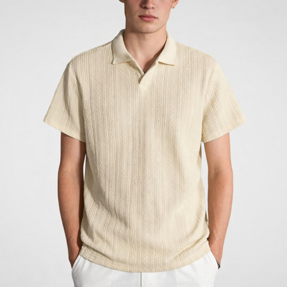 🔥Clearance sale, limited stock🔥Men'S Casual Loose-Fitting Knitted Drop-Shoulder Collar Polo Shirt