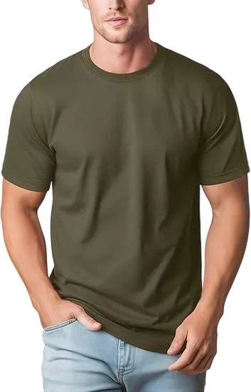 Men's Performance Crewneck T Shirts  – Stretchy, Moisture-Wicking & Quick-Dry Comfort