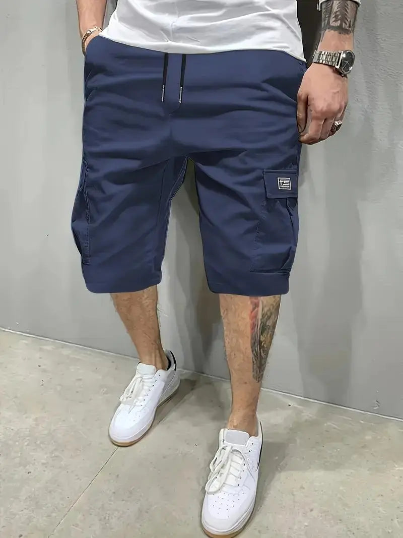 Men's Shorts Set - Slanted Pockets - Versatile Casual Wear
