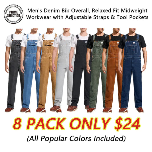 Men's Vintage Denim Bib Overalls