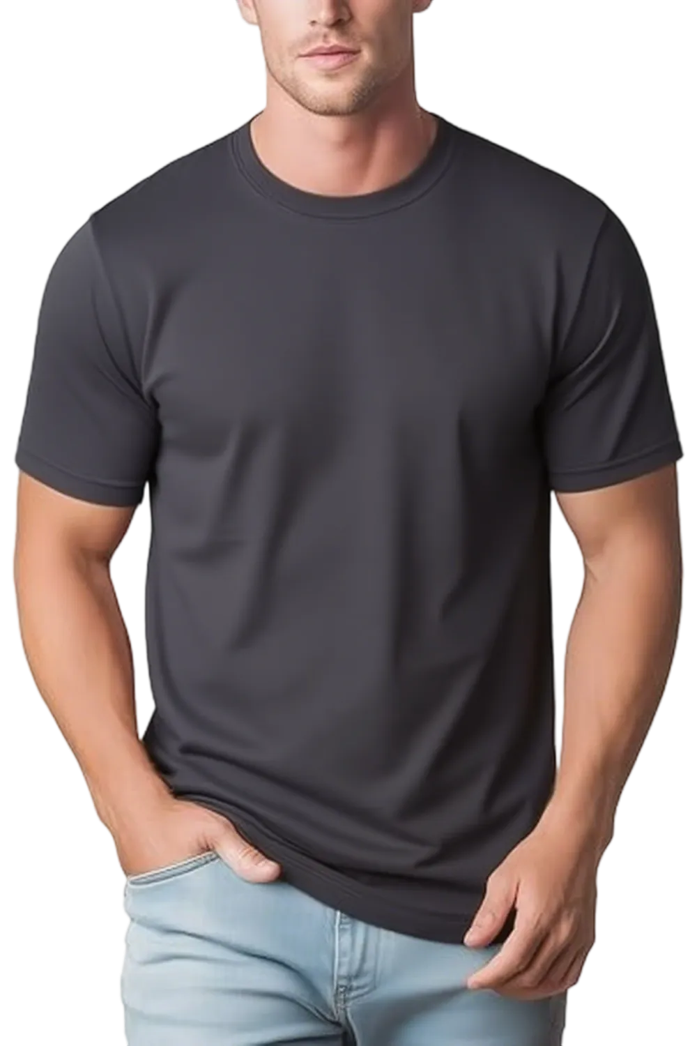Men's Performance Crewneck T Shirts  – Stretchy, Moisture-Wicking & Quick-Dry Comfort
