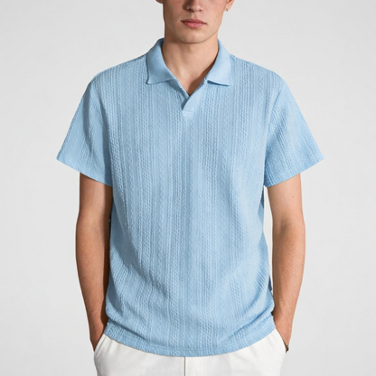 🔥Clearance sale, limited stock🔥Men'S Casual Loose-Fitting Knitted Drop-Shoulder Collar Polo Shirt