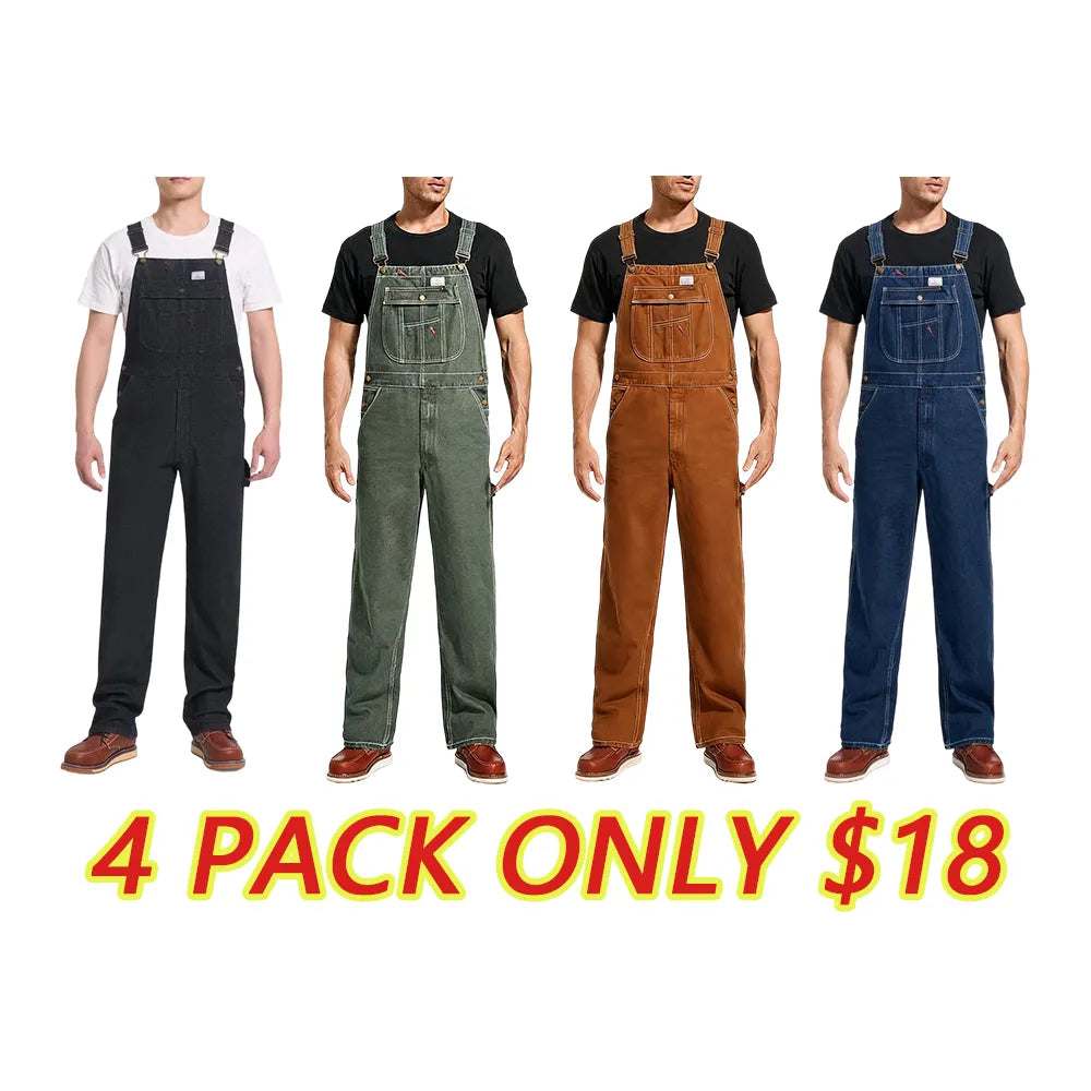 Men's Vintage Denim Bib Overalls