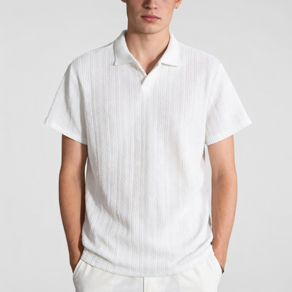 🔥Clearance sale, limited stock🔥Men'S Casual Loose-Fitting Knitted Drop-Shoulder Collar Polo Shirt