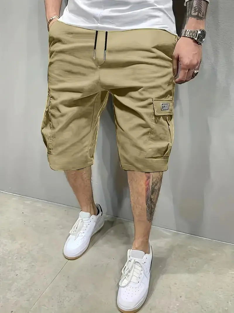 Men's Shorts Set - Slanted Pockets - Versatile Casual Wear